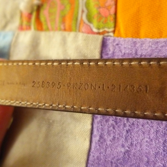 GG Supreme Monogram Gucci Leather Butterfly Belt Small Adult Lg Child Brown/Pink - Picture 12 of 16